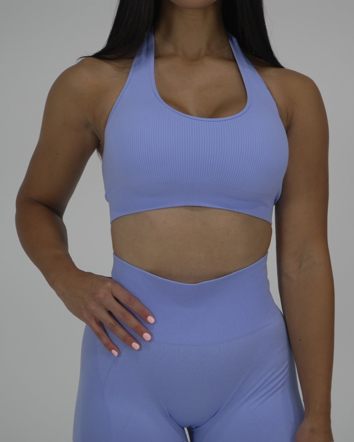 Shadow Ribbed Halter Tops