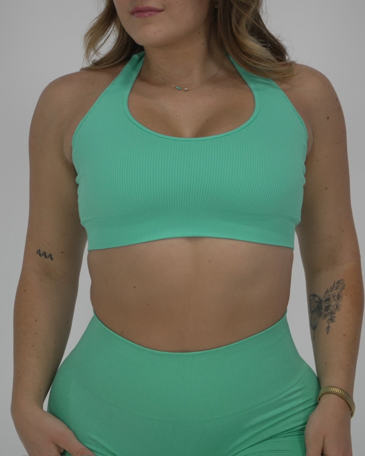 Shadow Ribbed Halter Tops